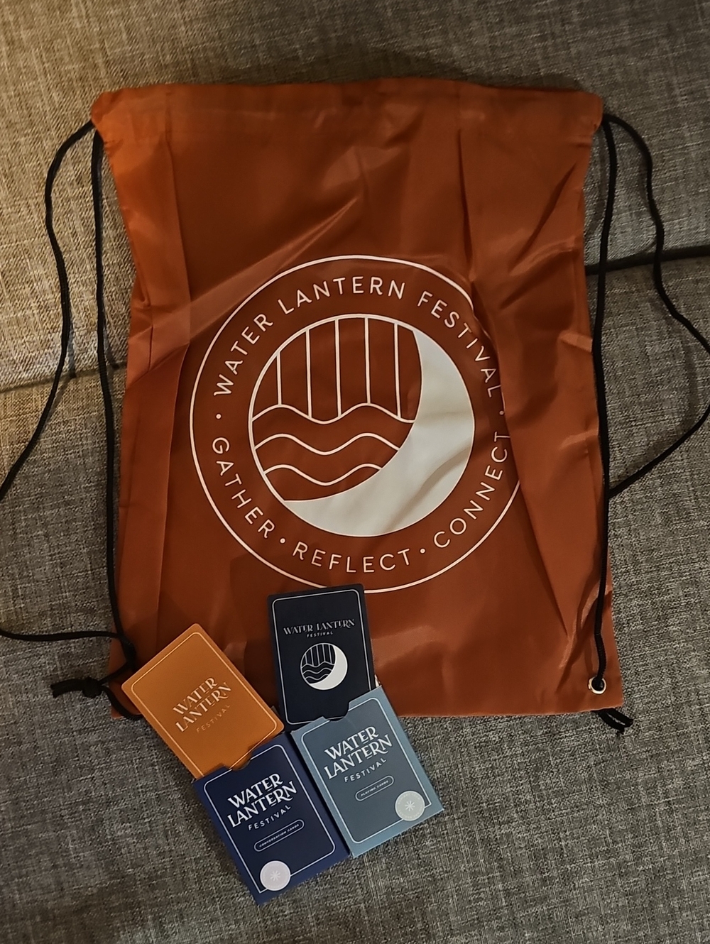 Water Lantern Drawstring Bag And Cards!